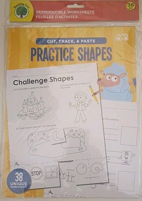 Teaching Tree Cut Trace Paste Practice Shapes Worksheets 38 Worksheets