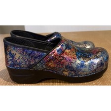 Dansko Women's Professional Metallic Multi-Color Patent Leather Clogs 40 9-9.5