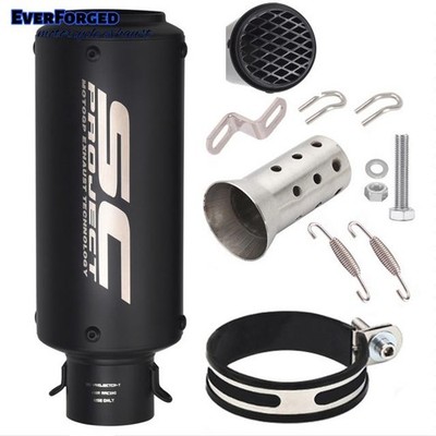 51mm 2in Universal Motorcycle Exhaust Pipe Tail Tips With mesh cover