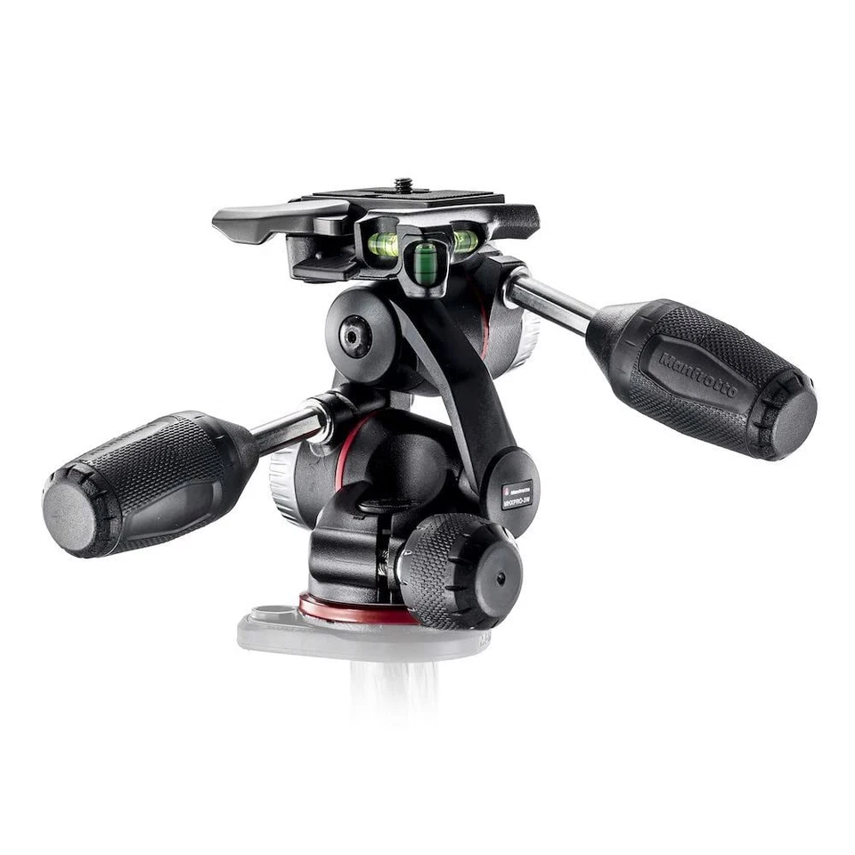 Manfrotto Cabezal de sartén de 3 vías Xpro Cabezal de sartén de 3 vías Placa de liberación rápida incluida Foto 3 de 4