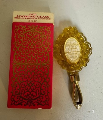 Vintage Avon Looking Glass Perfume Bottle 1.5 fl. oz. Bird Of Paradise Cologne