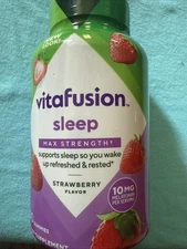 Vitafusion Melatonin Max Strength Gummies Strawberry 10mg 100 Gummies