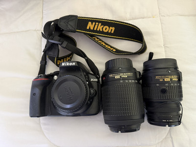 Nikon D5300 DSLR Camera With 18-55mm and 55-200mm (lens revised) Lenses Kit
