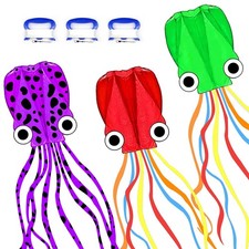 Octopus Kite Purple Spotty Green Red 