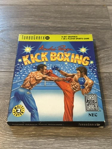 Vintage Andre Panza Kick Boxing TurboGrafx-16 Video Game NEC 1-2 Player