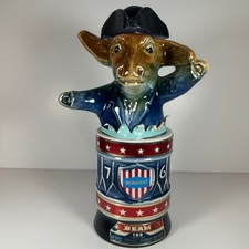 Vintage Jim Beam 1976 Bicentennial Democrat Donkey Political Whiskey Decanter