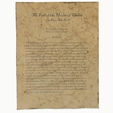 The Fall of the House of Usher - Hand Antiqued First Page Reproduction