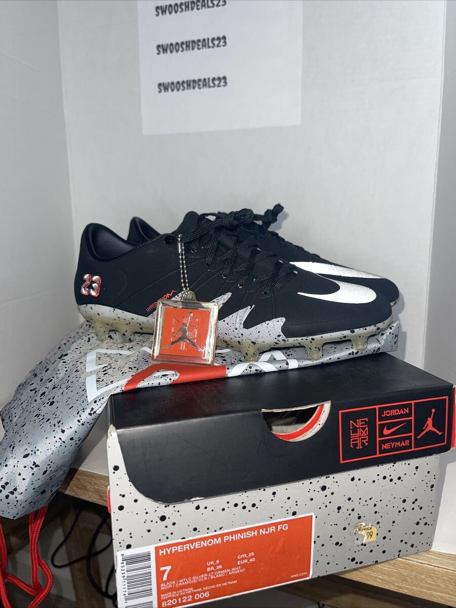 Men's 7 Nike Hypervenom Phinish NJR FG Neymar Black Metallic Men's 7 Nike Hypervenom Phinish NJR FG Neymar Black Metallic