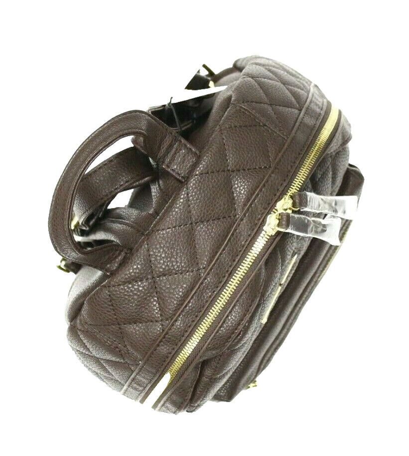 NWT - ADRIENNE VITTADINI Women's 'QUILTED' Brown FAUX LEATHER BACKPACK |  eBay