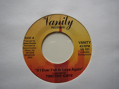 TIMOTHY GAYE: If I Ever Fall In Love Again (Vanity)  Nice 80's Indie Soul