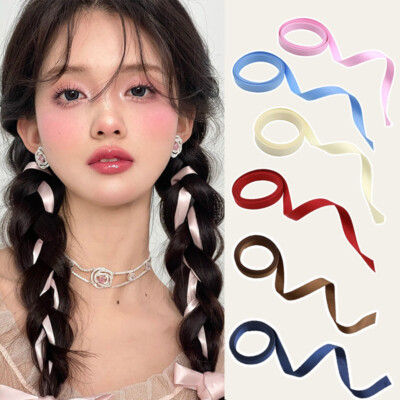 Femmes Vintage Großer Samt Banspulen Clip Trend Long Ribbon Haarnade   