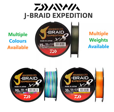 Tresse Daiwa J Braid Expedition X8 300m En 10lb (0.1mm) - Neuve 🎣