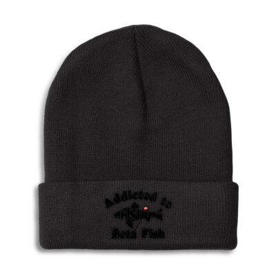 Beanies for Men Addicted to Fishing Beta Fish Winter Hats for Women Skull Cap