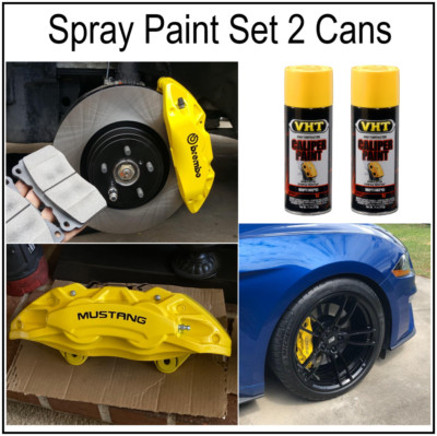 Yellow Brake Caliper Spray Paint Drum Rotor Engine Heat Resistant Restore Coatin