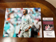 Coach Mike McDaniel Signed 8x10 Glossy Photo Miami Dolphins Autograph JSA COA