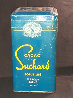 1 alte lithographierte Blechdose Kakao SUCHARD 19 cm Nr. 705/88