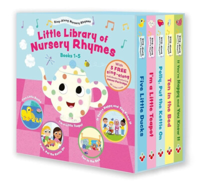 Little Library of Sing-Along Nursery Rhymes: 5 Books Collection Box -Ages 3-6-BB