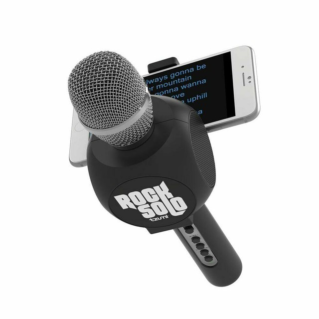 NEW KARAOKE MICROPHONE w Retractable Phone Holder & BLUETOOTH iOS