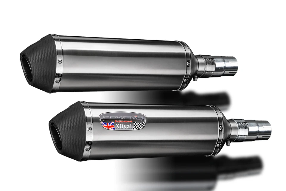 Kit silenciador de escape de acero inoxidable X-Oval de 13,5" Kawasaki EN500C 500 Vulcan 1996-2009 Foto 2 de 4