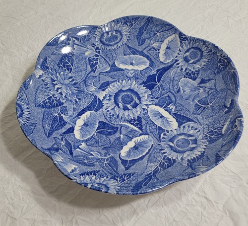 Spode Blue Room Collection SUNFLOWER Floral 11" Pasta Serving Bowl Dish England - Picture 7 of 9