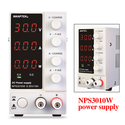 300W 0-10A Lab DC Power Supply Digital Variable Regulated Benchtop Power Supply