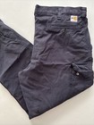 Carhartt FR 36x28 FLAME RESISTANT Navy Blue Cargo Work Pants 344-20