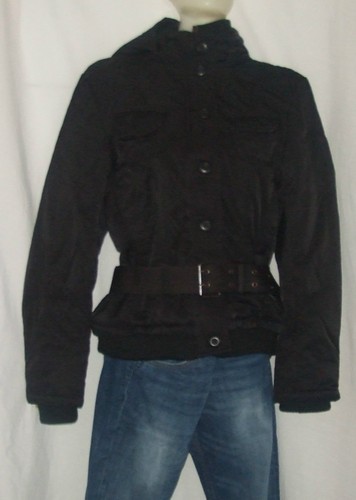 SCHOTT BLOUSON POUR FEMME MANCHES LONGUES TAILLE L NOIR CAPUCHE AMOVIBLE - Picture 2 of 11
