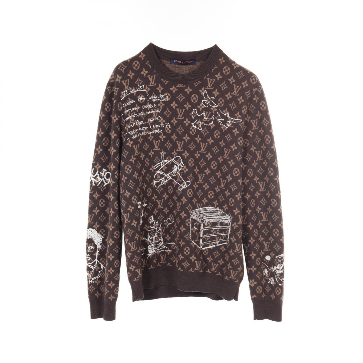 LOUIS VUITTON Monogram knitwear sweater #XL RM232 ZLL HPN95W wool