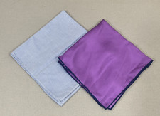 Mens Pocket Silk Squares  Tommy Hilfiger Cotton Kerchief Set of 2