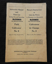 1949 International Harvester Mccormick Deering No. 8 Champ Motoculteur Manuel