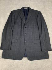 Stafford Blazer Mens 42R Gray Jacket Sport Coat Wool Blend flaw 