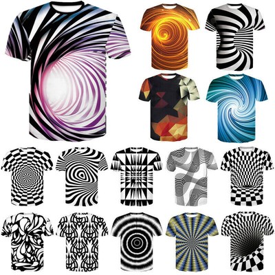 men's graphic optical illusion