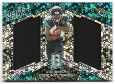 2017 Spectra Rookie Rising Jersey Neon Blue /99 Dede Westbrook #26 Prizm Relic