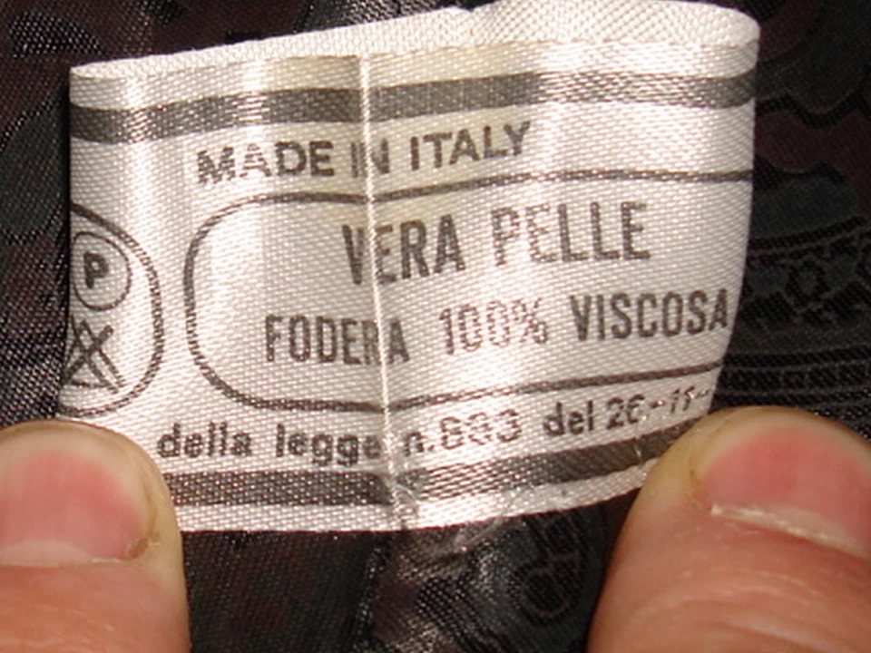 CHAQUETA ESTILO DENIM 100% CUERO NEGRA VERA PELLE RARA HECHA EN ITALIA TALLA. M Foto 4 de 4