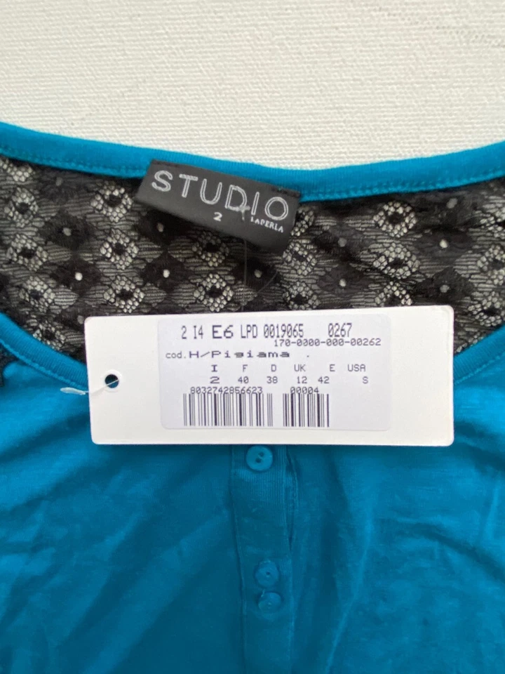 Top de pijama La Perla Studio con encaje de mezcla de algodón de bambú (S)  Foto 3 de 4