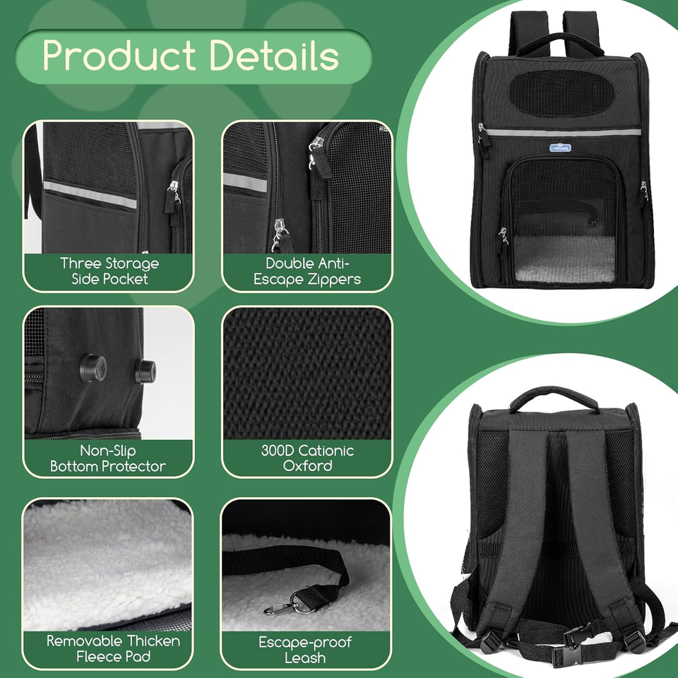 Cat Carrier Backpack Warm Dog Carrier Backpack Breathable Cat Backpack