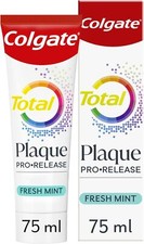 Colgate Plaque Pro-Release Fresh Mint Toothpaste 75ml, Dental Plaque Remover To 99.07 per litre