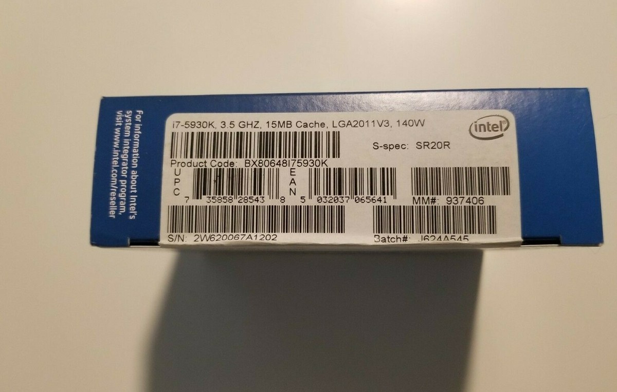 Factory Sealed Intel BX80648I75930K Core i7-5930K 3.5GHz 15MB