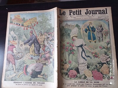 Das kleine Tagebuch 1912 1134 Japan Mikado Agonie Radierung + Rosenjubiläum