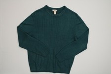 Mens Dockers Green Knit Sweater Large L EUC