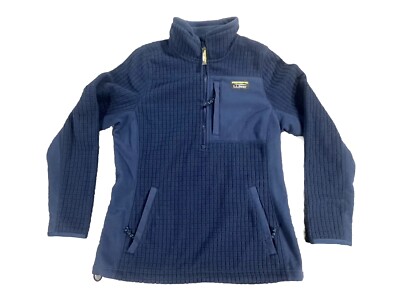 LL Bean Women’s Mountain Classic Windproof Fleece Jacket Blue Outdoor Size  Small