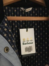 New Barbour Quilt Coat Lightweight Long Blue - By Marina Fogle Size 12 / M