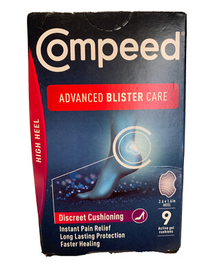 Compeed Advanced Blister Care High Heel Gel Cushions, 9 Ct, New, Free Shipping 