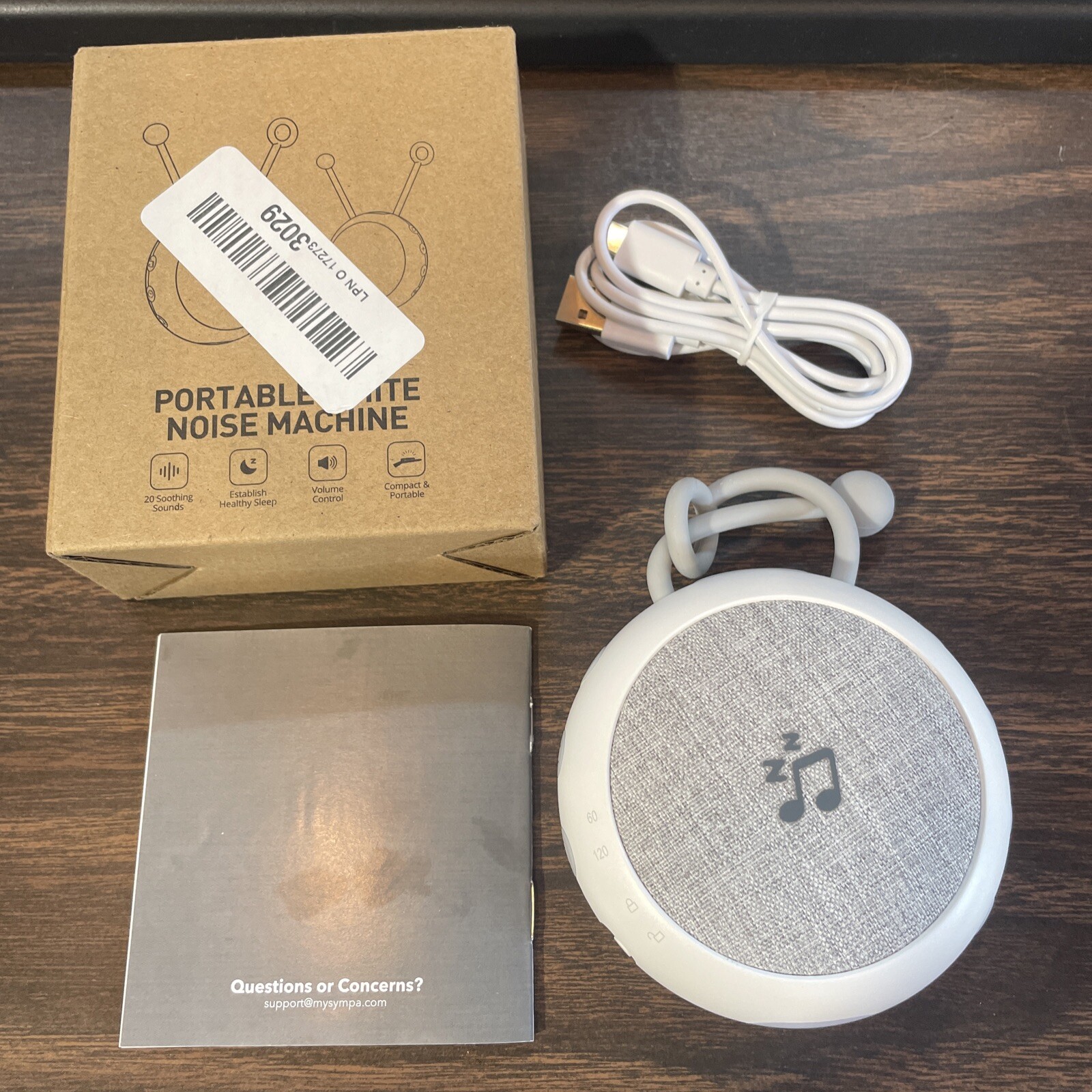 Portable Baby White Noise Sound Machine Night Light Mini Sleeping Aid-image