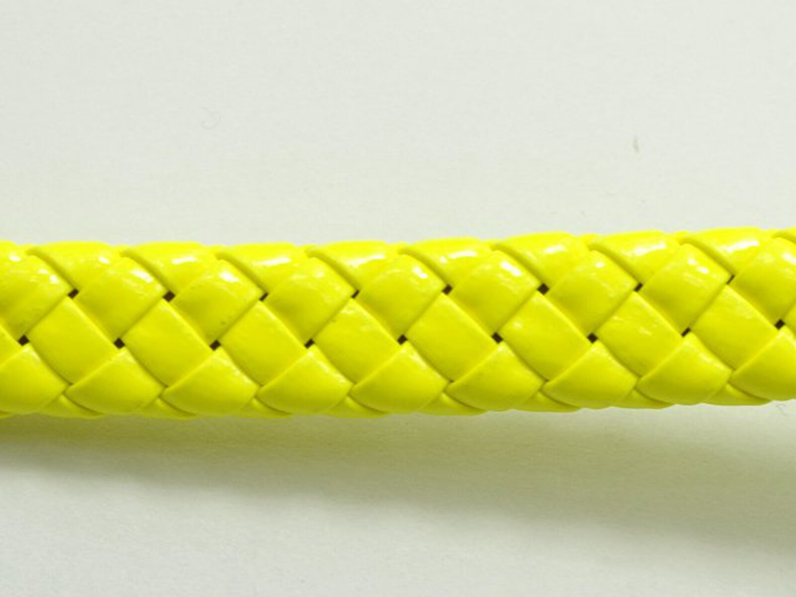 16.4 Feets Neon Yellow Flat Braided Bolo Cord Synthetic Leather Cord 10X4mm