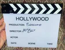 Mark Gustafson Signed Movie Clapboard Inscribed Pinocchio
