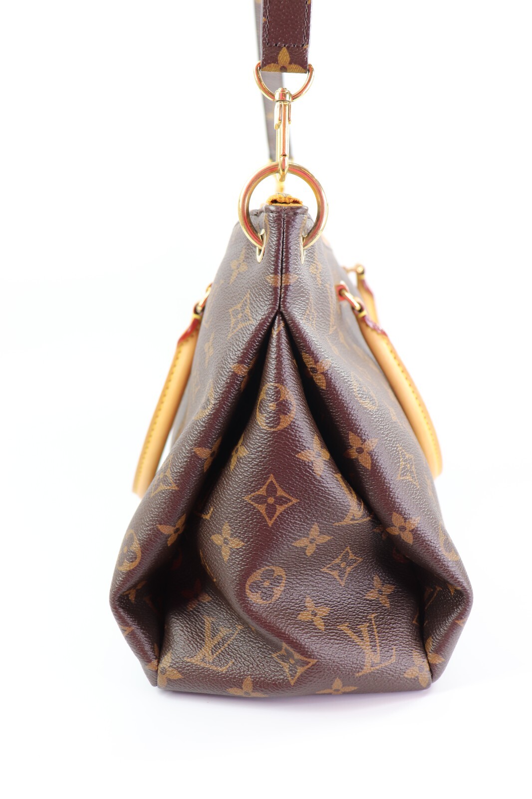 LOUIS VUITTON Pallas MM Monogram Safran Shoulder Handbag Brown image 6