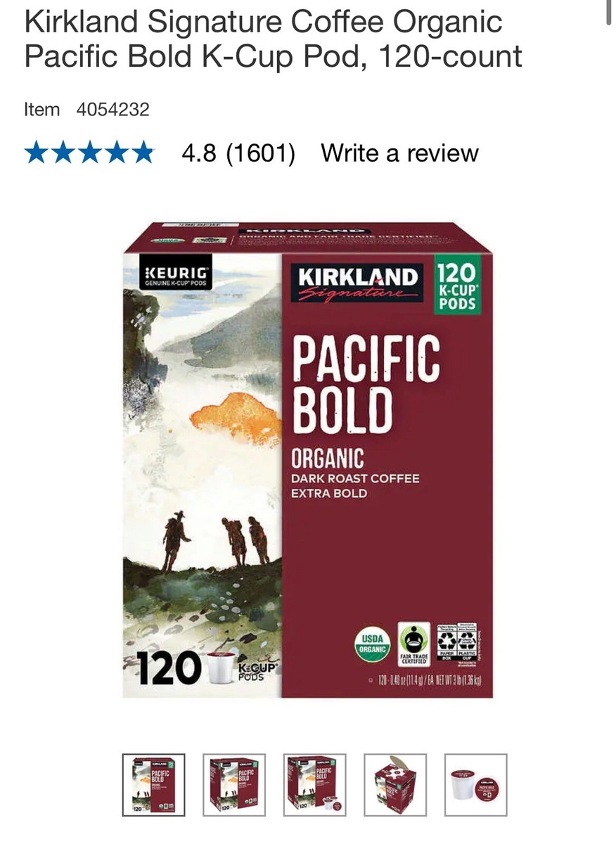 Cup Pods Kirkland Bold K Cups Review Kirkland Pacific Bold Coffee