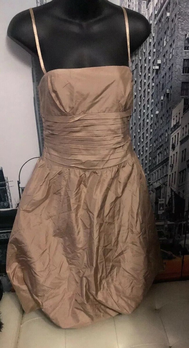 champagne bubble dress Champagne Mini Wedding Dress: Silk Corset & Bubble Skirt