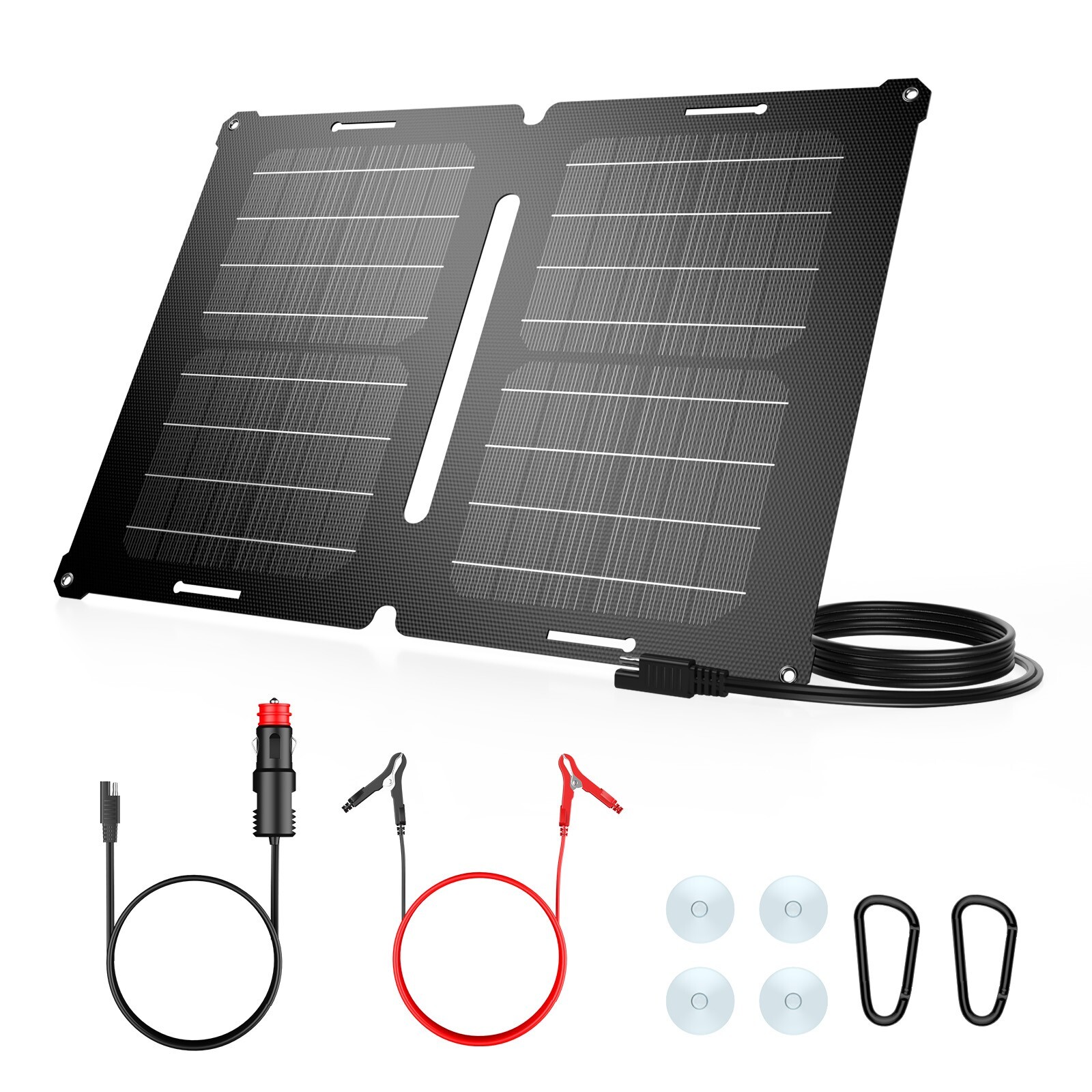 Grecell 25W Solar Battery Panel Charger  Kit